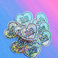 Big Fan of Bikes Glitter Heart Sticker