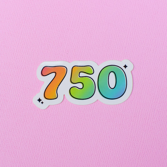 750 Class Milestone Sticker