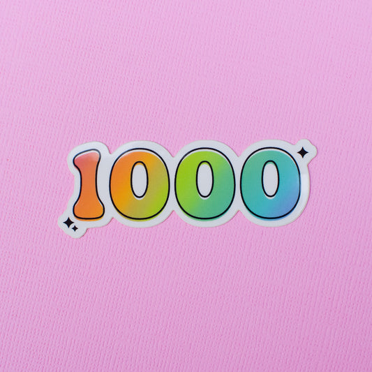 1000 Class Milestone Sticker